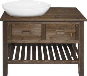 Sapho Sapho, BRAND umývadlová skrinka 100x73x50cm, morený smrek, BA101S