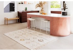 Béžový prateľný ručne tkaný bavlnený koberec 170x240 cm Kaarol Earth – Lorena Canals