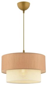 Závesné svietidlo na lanku ECHO 1xE27/60W/230V hnedá/krémová