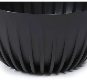 Závesný kvetináč STRIPPED ECO 24 cm čierny