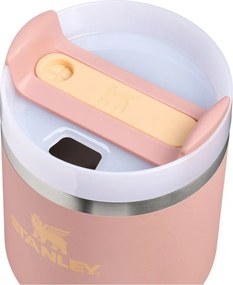 Broskyňová termoska so slamkou z nehrdzavejúcej ocele 600 ml Quencher H2.O FlowState™ Tumble Peach Rose – Stanley