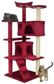 Sammer Luxusný pelech pre mačky v červenej farbe HD17051