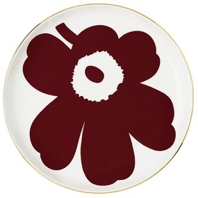 Servírovací tanier Oiva Juhla Unikko 32cm, červeno-zlatý