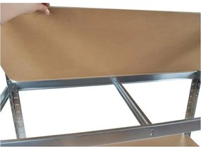 JAKS KOVOVÝ BEZSKRUTKOVÝ REGÁL POZINK 220x100x45 CM, NOSNOSŤ 875 kg