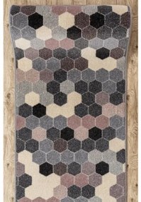Behúň HEOS 78537 sivý / ružový / krém HEXAGON