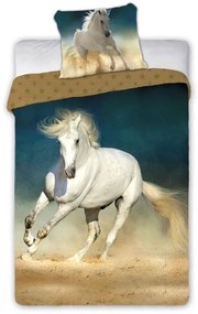 FARO -  FARO Obliečky Biely kôň Bavlna, 140/200, 70/90 cm