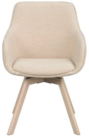 Béžové čalúnené jedálenské kreslá v súprave 2 ks Alison – Rowico