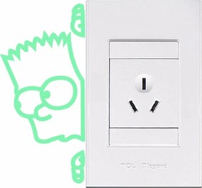Simpsonovci - Bart - fosforová nálepka nad vypínač
