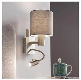 Eglo 96479 - LED Flexibilné svietidlo PASTERI 1xE27/40W+LED/3,8W šedá