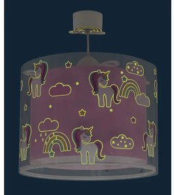 Dalber 41592 - Detský luster UNICORNS 1xE27/60W/230V
