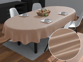 Biante Saténový oválny obrus polyesterový Satén LUX-064 Béžovohnedý 60x100 cm