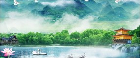 Obraz - Snová krajina (120x50 cm)