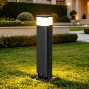 BRILAGI - Vonkajšie svietidlo s 2 zásuvkami SCHUKO PILLAR 1xG9/11W/230V IP44 čierne