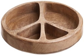 PEACE Miska na snack z mangového dreva 22 cm