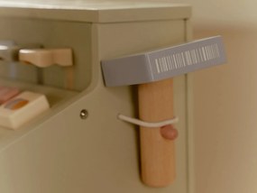 Pokladňa so skenerom a čítačkou kariet drevená