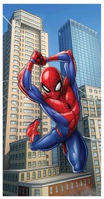 DETSKÝ BAVLNENÝ UTERÁK SPIDERMAN 70X140 CM VZOROVANÁ