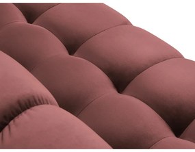 Ružová zamatová rohová pohovka Cosmopolitan Design Bali, ľavý roh