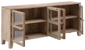 Vitrína z mangového dreva v prírodnej farbe 160x71 cm – Ixia