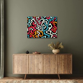 Obraz grafické abstrakcie (70x50 cm)