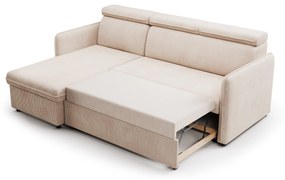 Rozkladacia rohová sedacia súprava Barcelia Mini univerzálna - béžový menčester Anafi 22