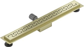 Mexen Flat, lineárny podlahový žľab 60 cm, M15, zlatá matná, 1A24060-15