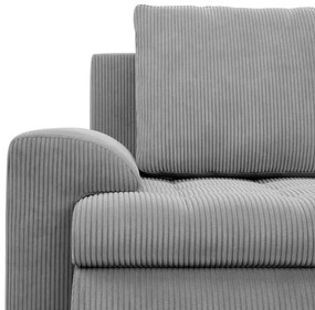 Sedacia súprava FORESTA Poso v tvare U, pravá svetlosivá