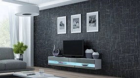 Televízny stolík Cama VIGO NEW 180 biely mat/sivý lesk
