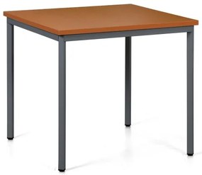 Jedálenský stôl TRIVIA, tmavo sivá konštrukcia, 800 x 800 mm, čerešňa