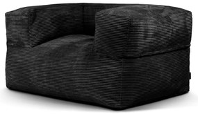 Čierny menčestrový sedací vak MooG – SLOWDOWN