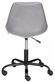 Sivá kancelárska stolička z imitácie kože Kenny – Støraa