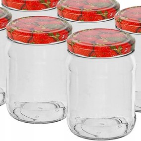 Browin 11252 sada zaváracích pohárov s viečkom Twist 500 ml, 6 ks