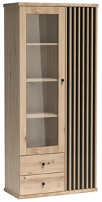 Vitrína Claudi 02 (dub artisan). Akcia -21%. Vlastná spoľahlivá doprava až k Vám domov. 1055486
