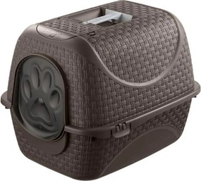 BAMA Mačacia krytá toaleta PRIVE, hnedá