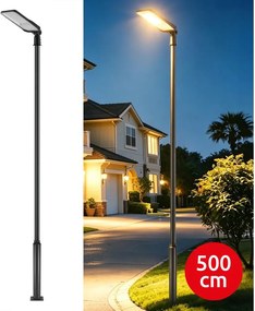 Brilagi-LED Vonkajšia lampa so stĺpom a káblom 5 m URBANLIGHT LED/200W/230V čierna IP65