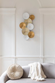 Nástenná kovová dekorácia Circle - 100*8*50 cm