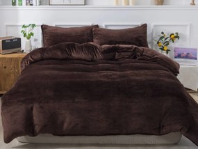 XPOSE® Mikroplyšové obliečky JORGA Exclusive - tmavo hnedé