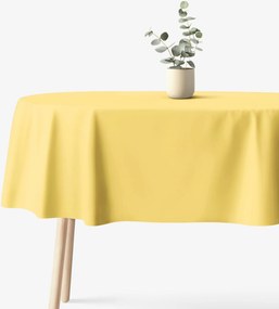 Goldea oválny obrus 100% bavlnené plátno - žltý 140 x 180 cm