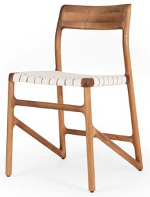 Biela/hnedá jedálenská stolička Fawn – Gazzda