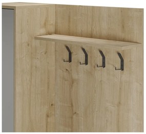 Predsieňová zostava v dekore duba v zeleno-prírodnej farbe 108x195x35 cm Heidy – Marckeric