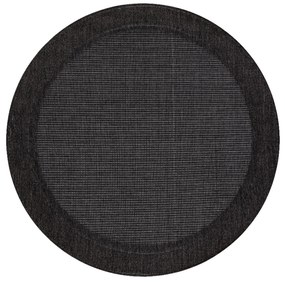Koberec TIMO 5000 SIZAL kruh, exteriérový, čierny