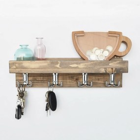 Kuchynská polica Rustic Walnut