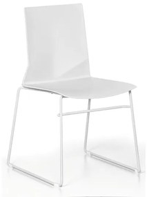 Plastová jedálenská stolička CLANCY, biela