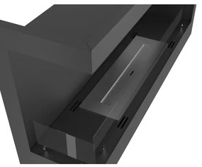 InFire - Rohový BIO krb 45x90 cm 3kW čierna