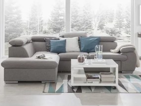 Rohová sedacia súprava Viera, svetlo šedá tkanina, ľavý roh%