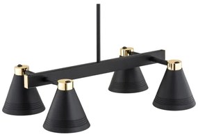 Argon 1774 - Luster na tyči AVALONE 4xE27/15W/230V čierna/zlatá