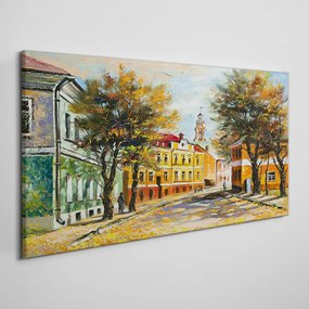 Obraz Canvas Maľovanie mesta jeseň