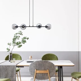 Luster na lanku LATIL 4xE27/60W/230V čierna