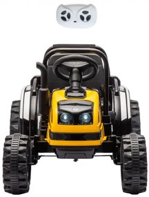 Elektrický traktor s prívesom Farmer žltý