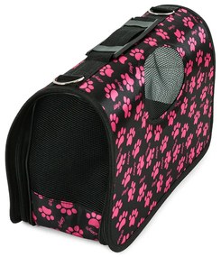 Transportná taška pre psa/mačku FURGO XL, čierno-ružová