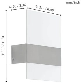 Eglo 93438 - LED vonkajšie osvetlenie narobiť 2xLED/2,5W/230V